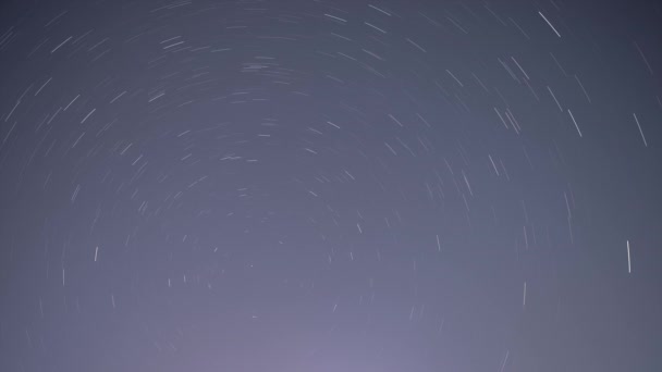 Time Lapse Video Star Trails Night Sky — Stock Video