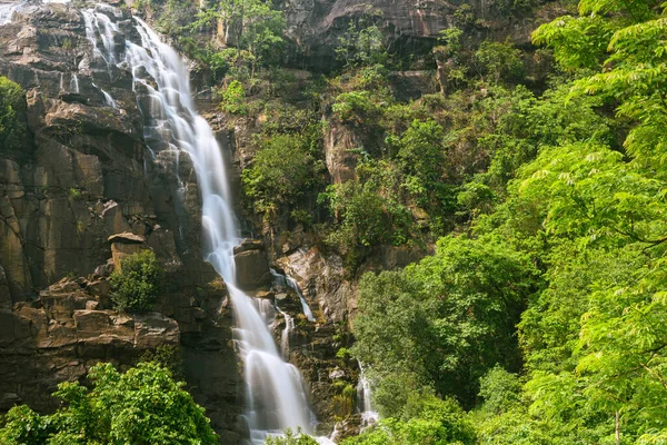 stock image Silky milky smooth Sita waterfall flowing over green rocky hills at Ranchi Jharkhand India