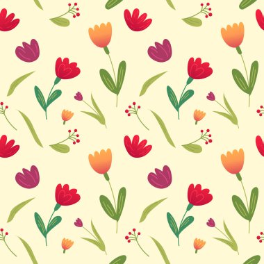 Çiçeksiz desen. Sarı Arkaplanda Dekoratif Doğal Kumaş Tasarımı.