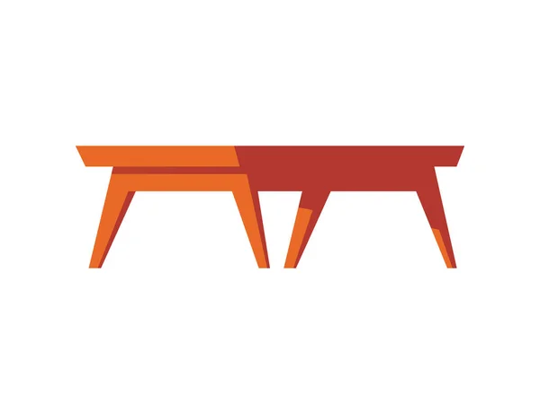 테이블은 디자인 실내의 가구들 방식으로 반사기 — 스톡 벡터