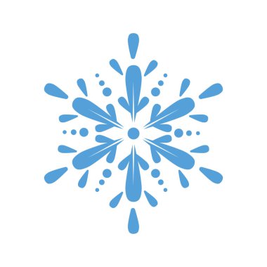 Kar Tanesi Simgesi Vektörü. Noel ve Kış Teması.