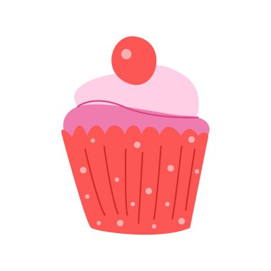 Kek vektör illüstrasyonu beyaz arkaplanda izole edildi.