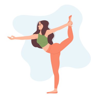 Kalça Açan Yoga Pozisyonları. Yoga Poz Alıştırması, Esneme, Spor Sporu ve Egzersiz Yapan Genç Kadın. Sağlıklı Yaşam Tarzı kavramı. Düz Vektör Resimleri Şeffaf Arkaplanda İzole Edildi.