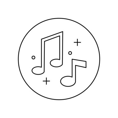 Müzik notası simgesi. vektör illüstrasyonu.