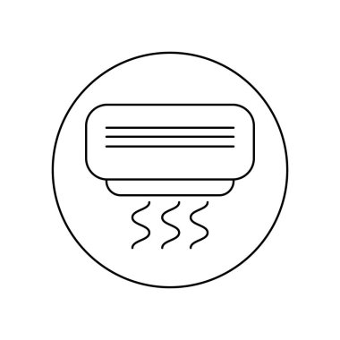 Klima ikonu. Akıllı ev. Teknoloji sistemi. Vektör illüstrasyonu.