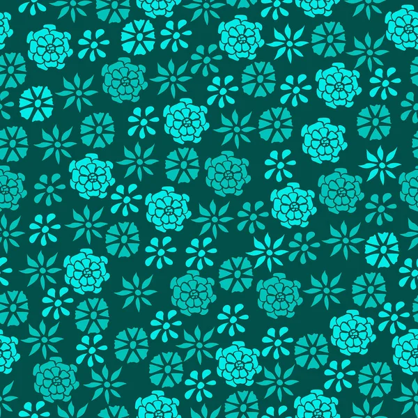 Patrón Sin Costuras Con Pequeñas Flores Dispersas Caóticamente Diseño Textil — Vector de stock