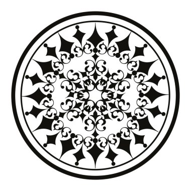 Süs çemberi. Simetrik desenle zengince dekore edilmiş..