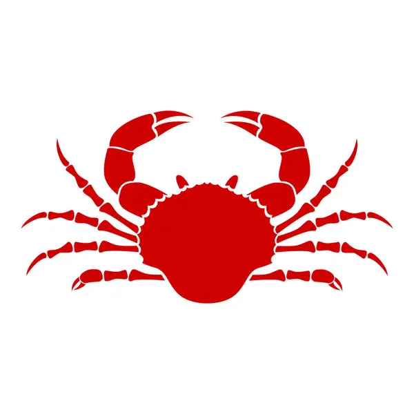 stock vector Stylized red crab. Logo, sticker. Vector illustration