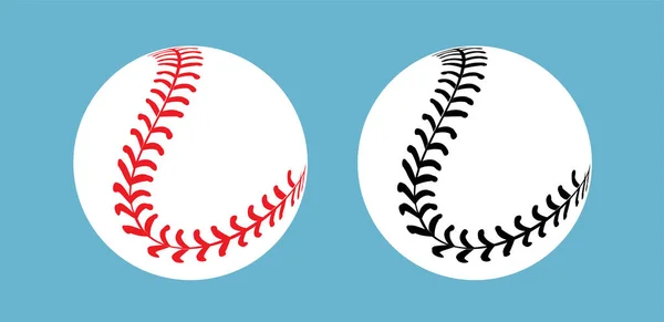 Baseballstiche Auf Weißem Hintergrund Vektor Design — Stockvektor
