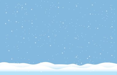 Snowflakes and Winter background, Winter landscape,vector design clipart