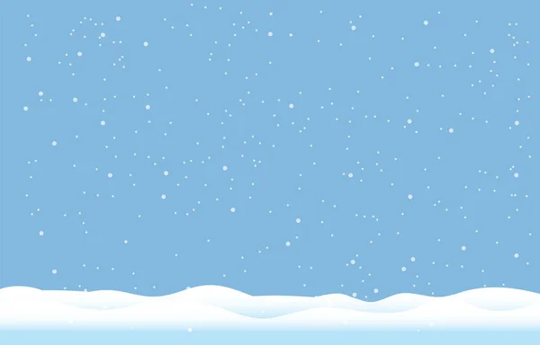 Snowflakes Winter Background Winter Landscape Vector Design — Stock Vector