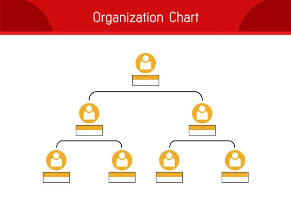 stock vector Organization Chart Infographics with People Icon and Abstract Line, Business Structure, Hierarchy of employees, org  Vector Illustration.