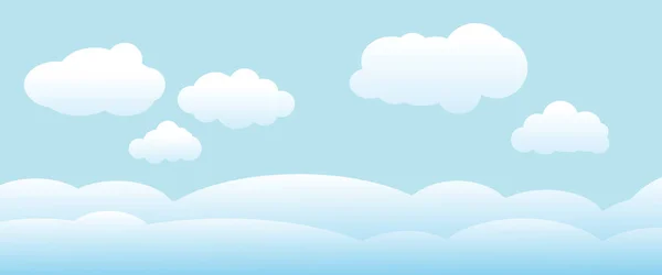 clouds and sky, weather nature background, Horizontal banner , vector illustration.