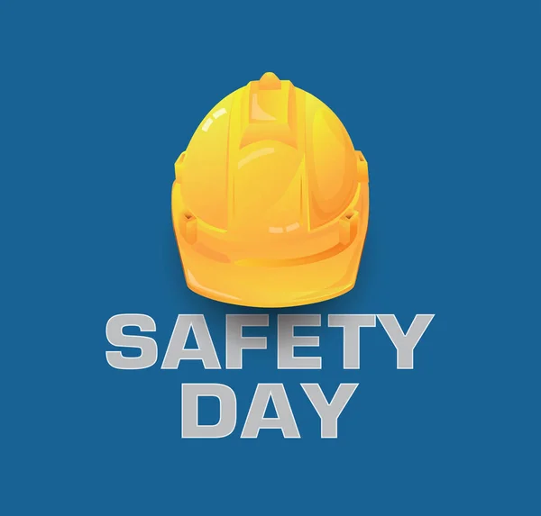 National Safety Day Safety Equipment Construction Concept Vector Design — Stock Vector