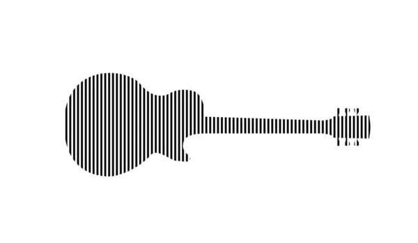 エレキギターの形状 ラインパターンベクトルのデザイン イラスト — ストックベクタ