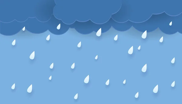 Silný Déšť Temné Obloze Období Dešťů Mraky Bouře Povětrnostní Prostředí — Stockový vektor