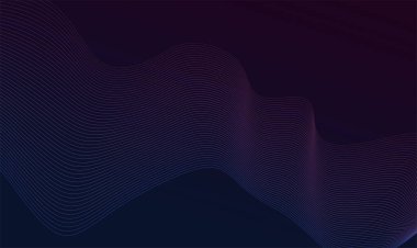 Soyut Gradyan Dalga Çizgileri Arkaplanı, Soyut Akış Çizgisi Deseni, Vektör illüstrasyonu