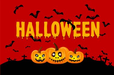 Mutlu Cadılar Bayramı, kabaklı görüntü, gölge yarasa