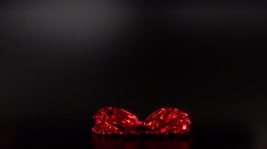 3D animation ballon red metallic color pull out and pull in pressure.3D rendering ballon float and drop to floor.