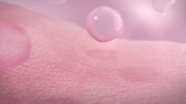 Animering Och Göra Bubbla Vitamindroppe Till Huden För Att Uppdatera — Stockvideo