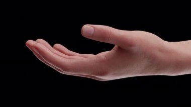 3D animasyon döngüsü ve tam avuç içi boşta animasyon gerçekçi kavramsal alfa mat içerir.