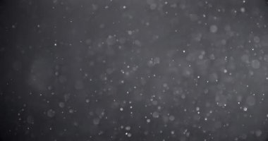 Toz parçacıkları havada ağır çekimde yüzüyor. Bileşim için katmanı kaplamak için yakın çekim elementleri. Alanın derinliği, odak dışı ve bulanık.