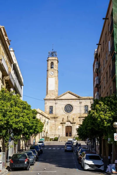 stock image L'esglsia arxiprestal de Santa Maria de Badalona is a Catholic parish church in Badalona, Spain. Its patron saint is the Assumption of the Mother of God