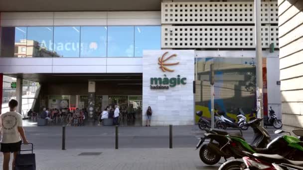 Badalona Espagne Juin 2023 Magie Badalona Shopping Center Logo Sur — Video