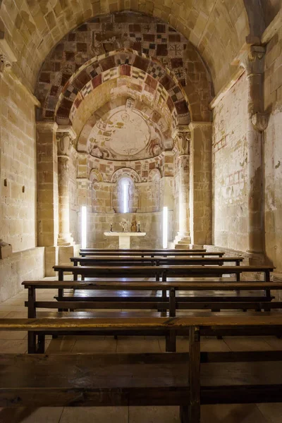 Świątynia Santa Eulalia Średniowieczna Parafia Położona Górach Palencia Barrio Santa — Zdjęcie stockowe