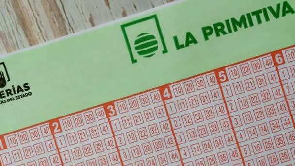 2022年11月27日 西班牙巴塞罗那 西班牙的Loteras Apuestas Del Estado 管理Loteria Primiva Gordo 数百万欧元 — 图库视频影像