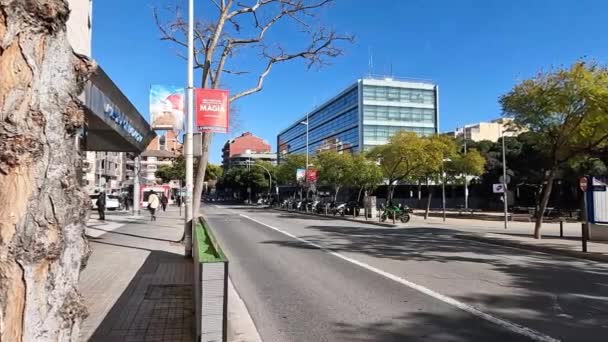 Βαρκελώνη Ισπανία Μαρτίου 2024 Κτίριο Viver Έδρα Των Δημοτικών Γραφείων — Αρχείο Βίντεο