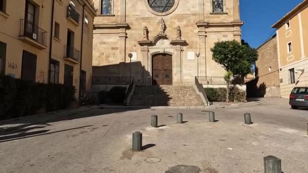 Barcelone Espagne Mars 2024 Eglise Santa Maria Badalona Est Une — Video