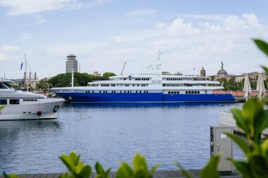 Barcelona, Spain-August 25, 2024. Queen Miri. The 92m custom motor yacht was built in 2004 by Neorion and last refitted this year. She was previously called Delma . clipart