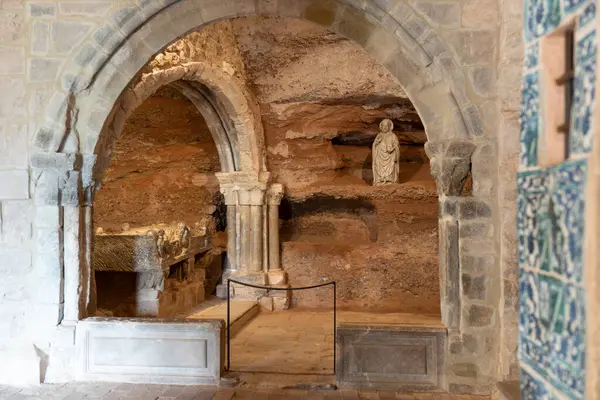 stock image Cenotaph of St. Mlln, Monastery of Suso in San Millan de la Cogolla, La Rioja, Spain.