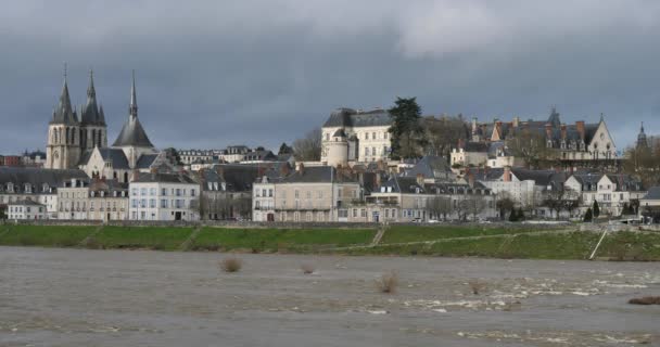 法国Blois Loir Cher Deparment的Loire河 — 图库视频影像