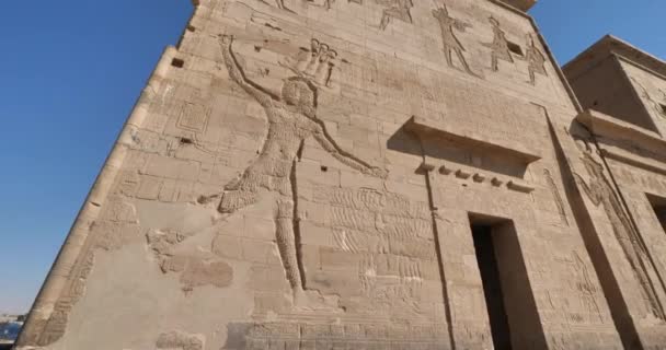 Philae Tempples Aswan Opper Egypte — Stockvideo