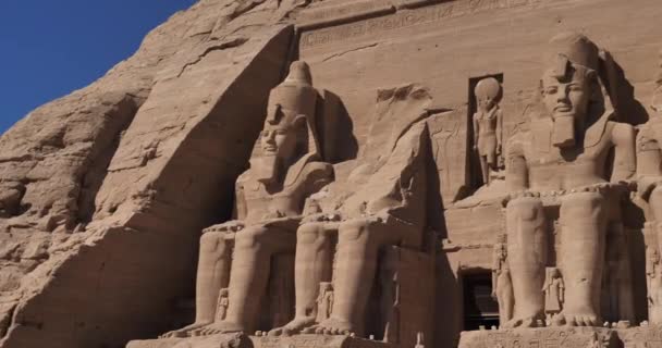 Der Große Tempel Von Ramses Abu Simbel Oberägypten — Stockvideo