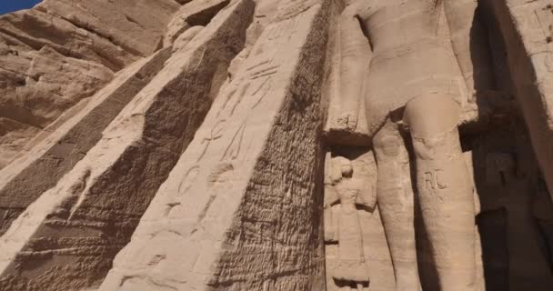 Der Kleine Tempel Der Hathor Und Nofertari Abu Simbel Oberägypten — Stockvideo