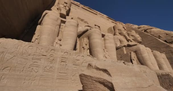Μεγάλος Ναός Του Ραμσή Αμπού Σιμπέλ Άνω Αίγυπτος — Αρχείο Βίντεο