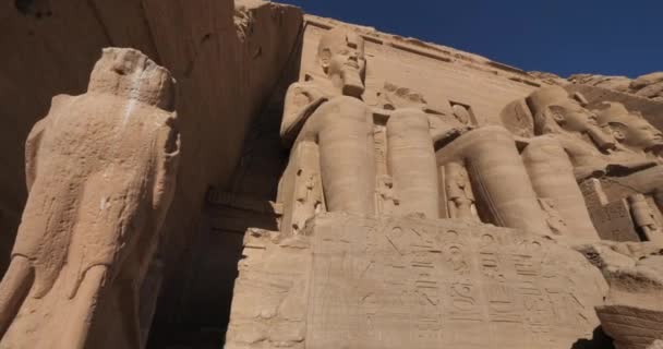 Grande Tempio Ramses Abu Simbel Alto Egitto — Video Stock