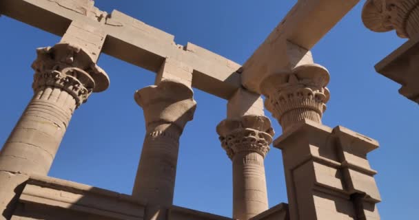 Philae Templos Templo Isis Asuán Egipto Superior — Vídeos de Stock