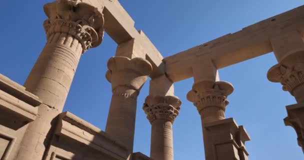 Philae Tempels Tempel Van Isis Aswan Opper Egypte — Stockvideo