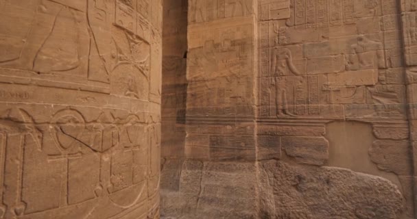 在埃及北部阿斯旺的非利士庙宇内 — 图库视频影像