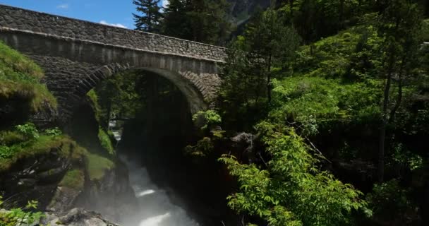 Die Pont Espagne Cauterets Hautes Pyrenees Frankreich — Stockvideo