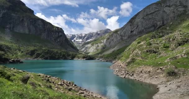 Gloriettsjön Gavarnie Gedre Hautes Pyrenéerna Frankrike — Stockvideo
