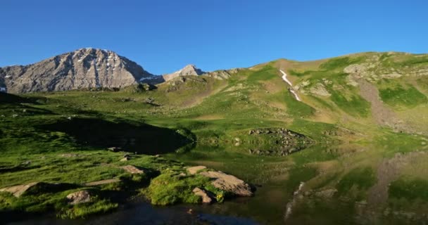 Especieres Veya Luhos Gölü Tentes Geçidi Hautes Pireneleri Occitania Fransa — Stok video