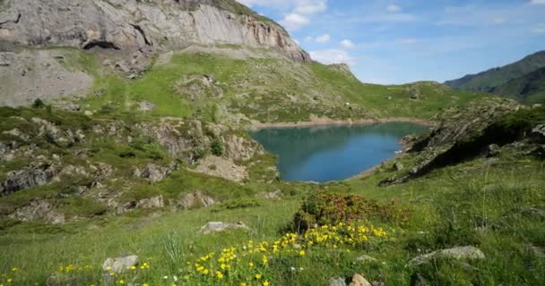 Глорієцьке Озеро Гаварні Гідре Верхні Піренеї Франція — стокове відео