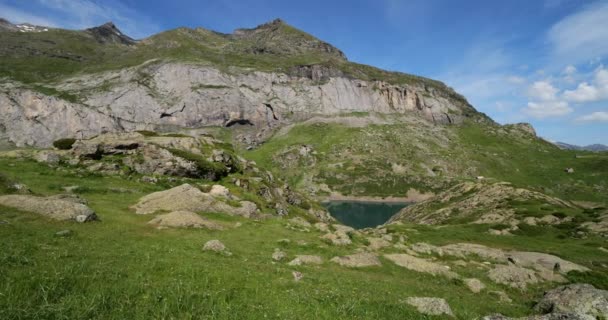 Jezioro Gloriette Gavarnie Gedre Hautes Pireneje Francja — Wideo stockowe