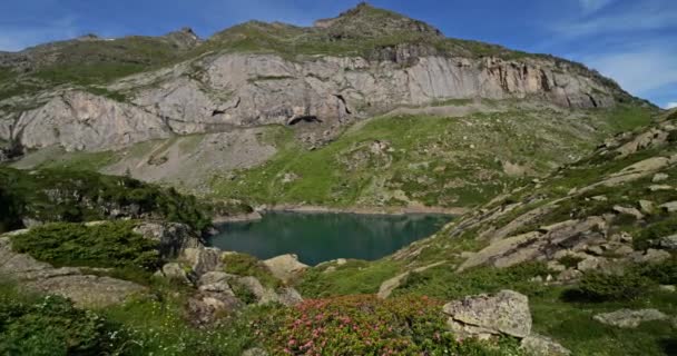 Lago Gloriettes Gavarnie Gedre Pirinéus Hautes França — Vídeo de Stock