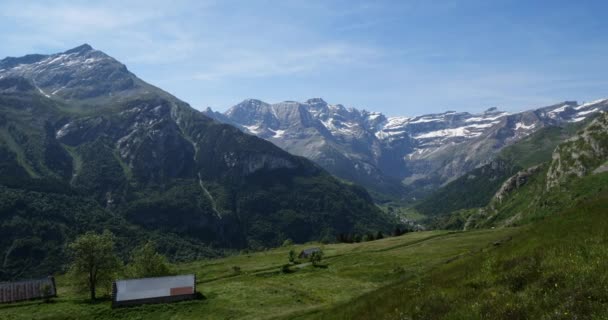 Cirque Gavarnie Saugue Plateau Haute Pyrenees Francia — Vídeos de Stock